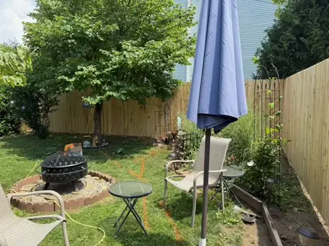 Backyard Fence and Fire Pit Yard