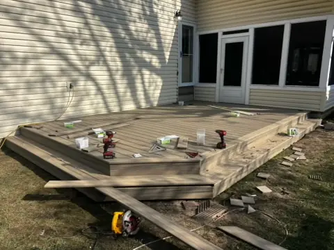 Composite Deck at the Screened Porch