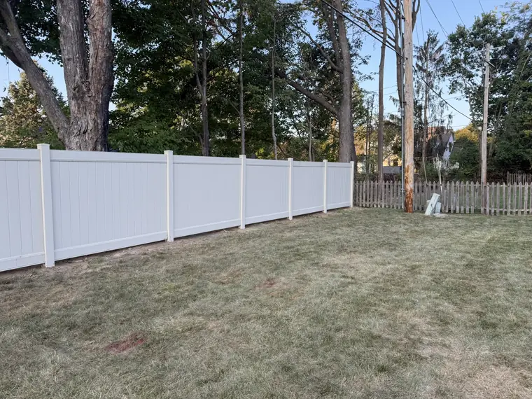White Vinyl Fence